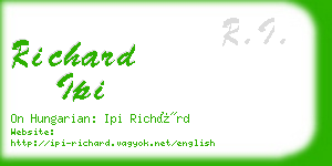 richard ipi business card